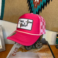 HHH Patch Ball Cap- Pink Plaid