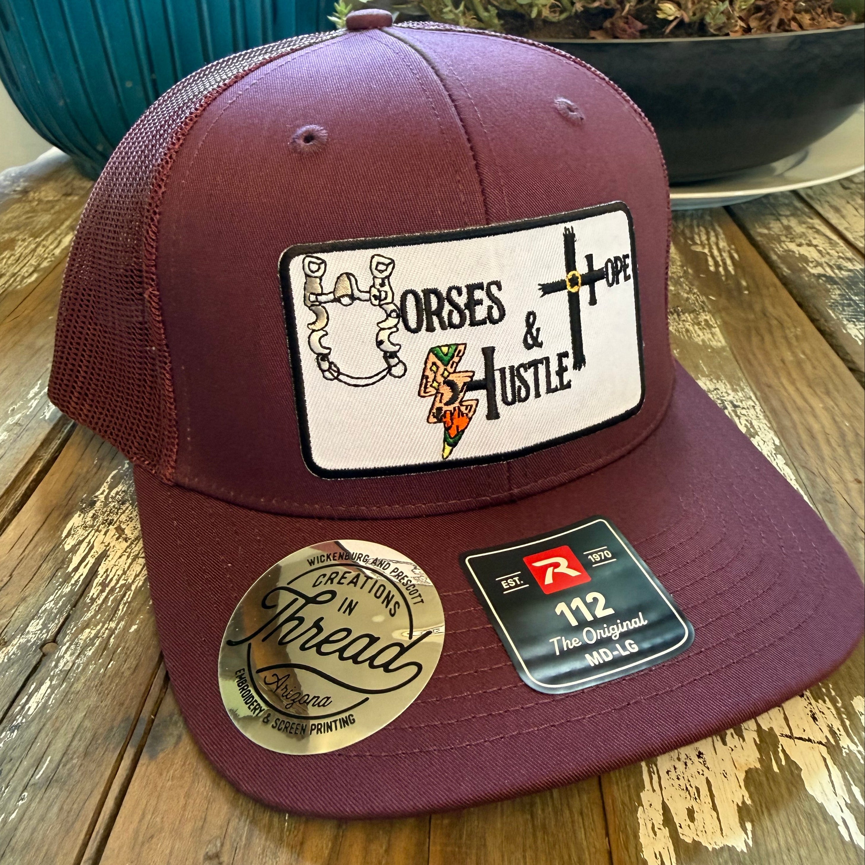 HHH Patch Ball Cap- Maroon Richardson 112